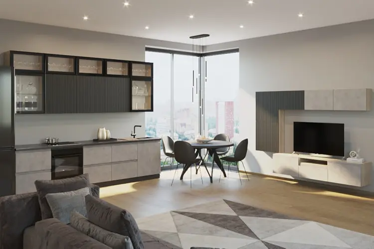 Кухонный гарнитур "Набор мебели для гостиной - Силк Муссон Бетон Хафит ...